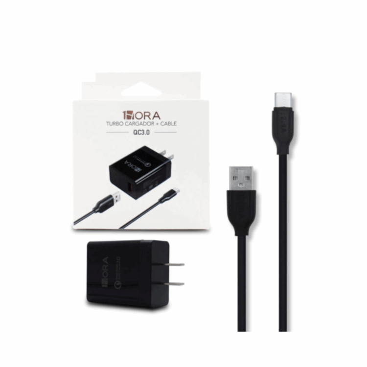 Cargador más cable tipo c